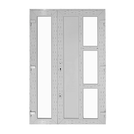 Usa PVC pentru intrare, alb, 120 x 205 cm, dreapta