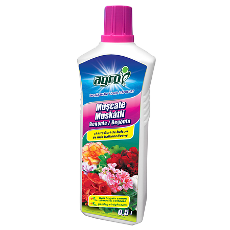 Ingrasamant lichid Agro CS, pentru plantele cu flori din balcon, 0,5 L