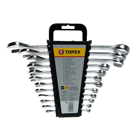 Set 12 chei combinate fixe-inelare, Topex 35D757, 6-22 mm