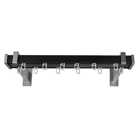   Sina aluminiu, negru mat, lungime 200 cm, accesorii incluse