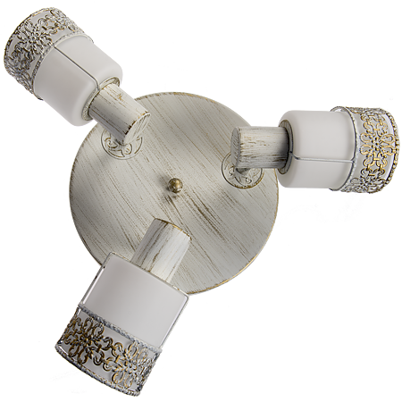 Plafoniera spot Romantik KL 9140, 3xE14, 40 W, alb antic