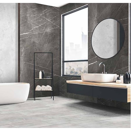 Panou decorativ SPC Kronospan Rocko, Grey Pietra Marble K026, impermeabil, 2800 x 1230 x 4 mm