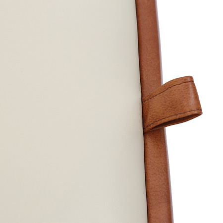 Taburet Box crem/ cognac IP, 37 x 37 x 42 cm