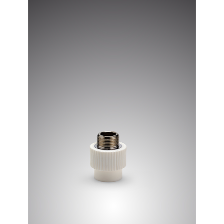 Mufa PPR 32 mm Vesbo, 1", filet exterior, alb