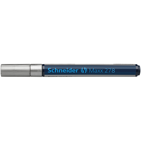 Marker permanent Schneider, varf subtire, 0.8 mm, cu vopsea argintie