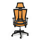 Scaun birou ergonomic portocaliu Kronsit Genova, tapiterie textila, rotativ, reglabil pe inaltime, 65 x 51 x 135 cm
