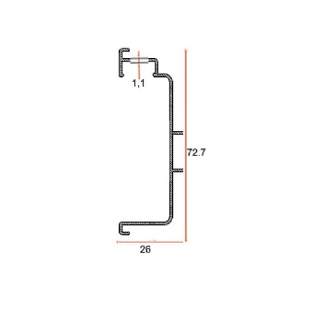 Profil Gola C LED, aluminiu, alb mat, 4 m