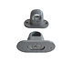 Set Bride PVC gri, cu capse ovale, 70 x 34 x 43 mm Set Bride PVC gri, cu capse ovale, 70 x 34 x 43 mm