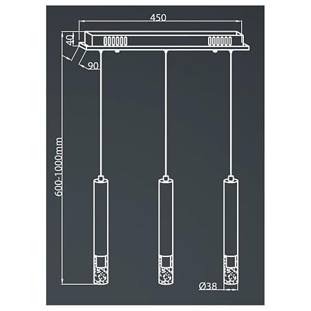 Suspensie led Alba, 15 W, 1050 lm, metal/acryl, alb mat