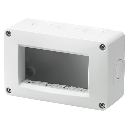 Doza aplicata Gewiss ChoruSmart GW16504, 4 module, IP40, 132 x 82 x 56 mm