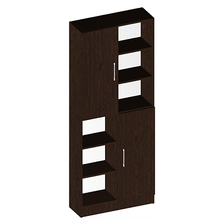 Dulap cu rafturi pal melaminat, wenge, 80 x 28 x 202 cm
