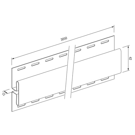 Profil PVC de imbinare sageac, tip H, 3.05 m, alb