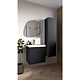 Set dulap baie cu lavoar Cersanit Tirso, MDF, suspendat, negru mat, 60 x 45 x 1.5 cm