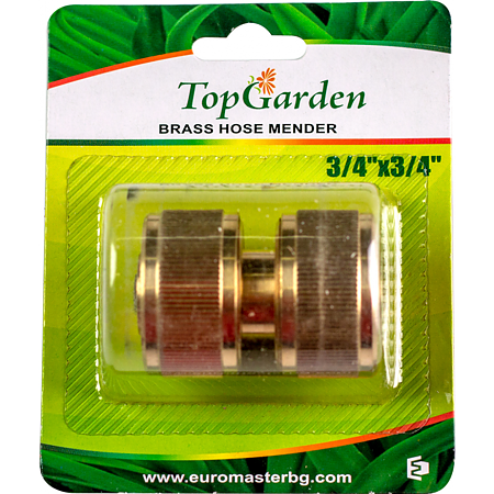Mufa din alama pentru inadire furtun TopGarden, 3/4"