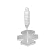 Distantieri tip surub pentru faianta si gresie, polipropilena, alb, 2 mm, 50 bucati