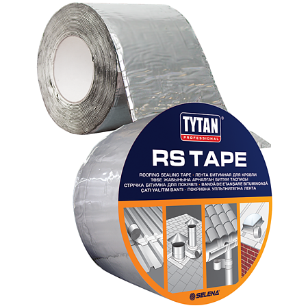 Banda bituminoasa pentru acoperis Tytan RS TAPE, aluminiu, bitum, rezistenta UV, 30 cm x 10 m 