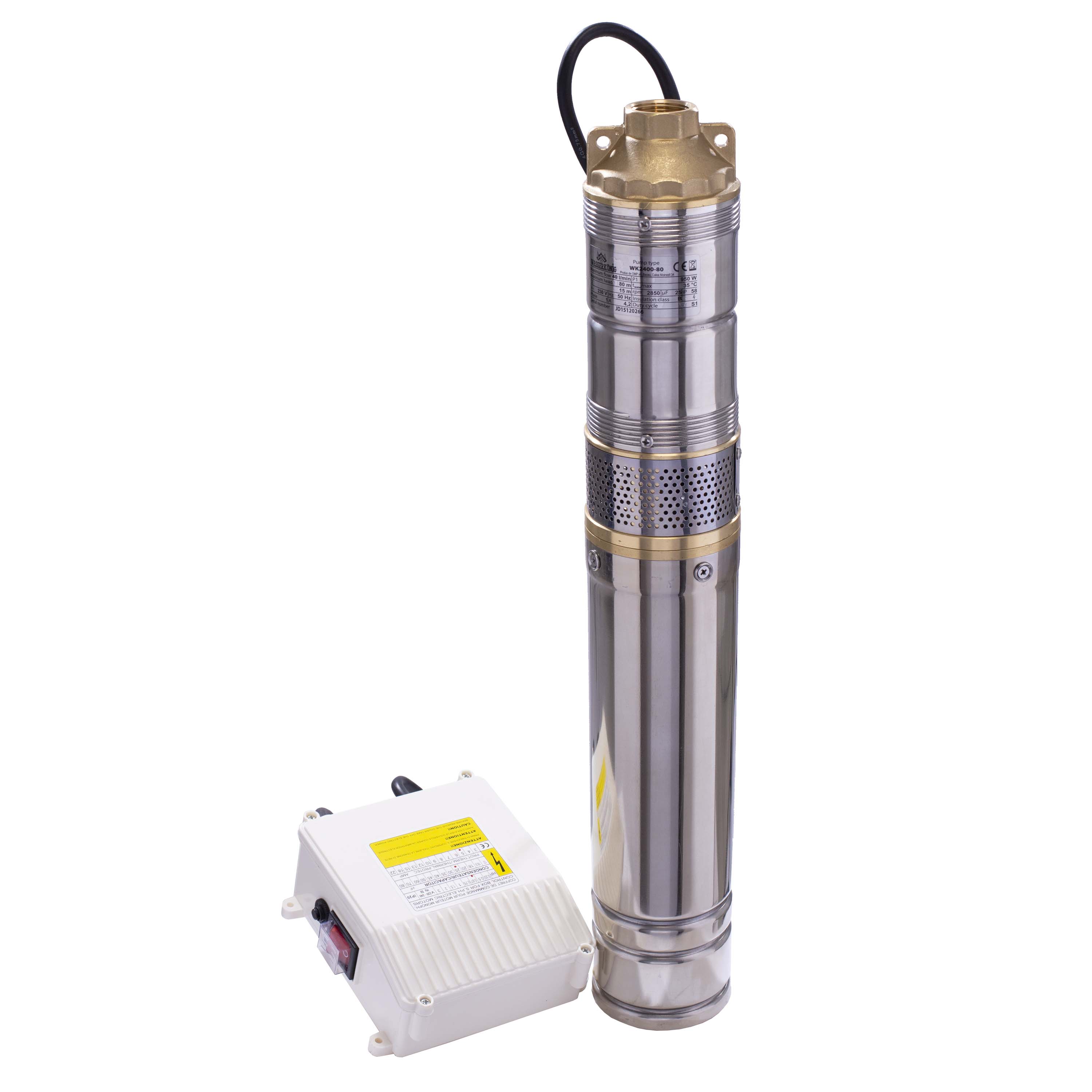 Pompa submersibila Wasserkonig WK2400-80, 950 W, 40 l/min, 12.2 kg 12.2