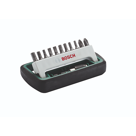 Set capete de surubelnita si suport universal Bosch, S, PH, PZ, HEX, T, 12 buc, 25 mm 
