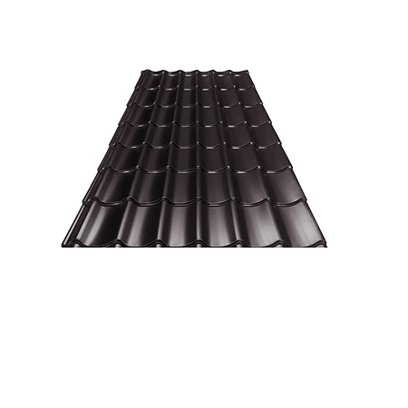 Tigla metalica Durako Karpatik, negru, RAL 9005, mat structurat, 0.5 mm, 2220 x 1150 mm