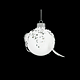 Glob decorativ de Craciun lux cu pene si paiete, plastic, 8 cm