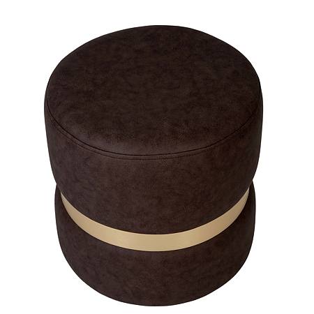 Taburet Ring, inel auriu, stofa maro M612, rotund, 38 x 38 x 40 cm Taburet Ring, inel auriu, stofa maro M612, rotund, 38 x 38 x 40 cm