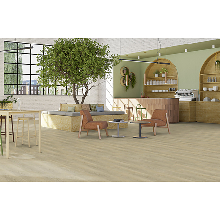 Pardoseala LVT 4.4 mm Tarkett Progressive House Jody, impermeabil, nuanta medie, decor lemn, clasa de trafic comercial normal 31, sistem click, 1220 x 200 mm 