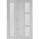 Usa PVC pentru intrare, 2 canate, alb, 135 x 205 cm, deschidere stanga