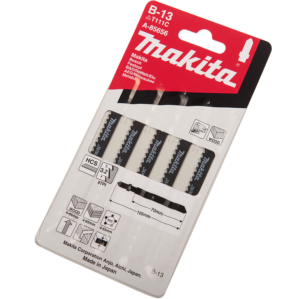 Set 5 lame Makita pentru fierastrau pentru lemn, 80 mm