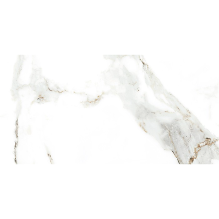 Faianta baie Kai Delphi White, alb, lucios, aspect de marmura, 50 x 25 cm