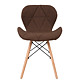 Scaun bucatarie/living Eliza, tapitat, textil, cadru de lemn, maro, max. 110 Kg, 73 x 47 cm