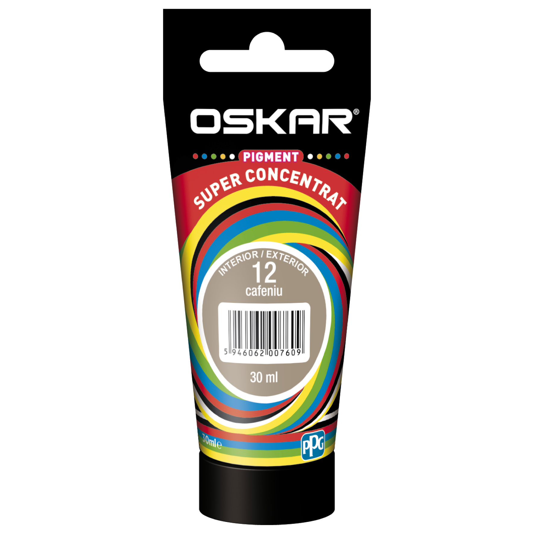 Pigment vopsea lavabila Oskar super concentrat, cafeniu 12, 30 ml (12