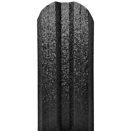 Sipca metalica gard Tisa, negru, mat structurat, RAL 9005, 0.4 mm, 1500 x 115 mm, 25 bucati + 50 bucati surub autoforant