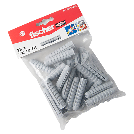 Diblu din nailon, Fischer SX, 10 x 50 mm, 25 buc