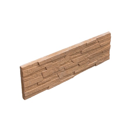 Piatra decorativa Modulo Impuls Cooperstone, exterior/interior, montaj fara rost tip placa cu placa, nuante de maro roscat, 36,8 x 9,8 x 1,7 cm
