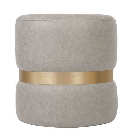 Taburet Ring, inel auriu, catifea CREM M601, rotund, 38 x 38 x 40 cm