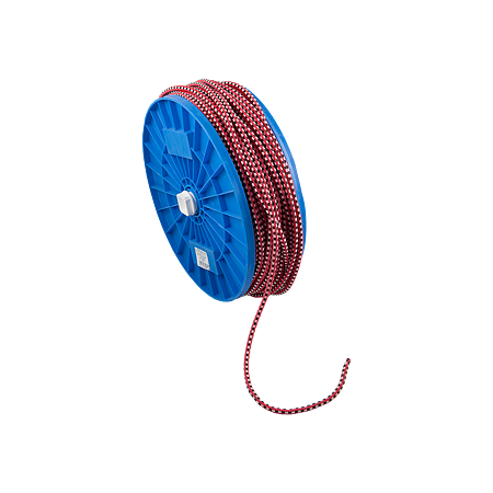 Franghie elastica din fibra de cauciuc, rosu negru, 6 mm