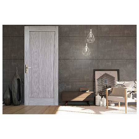 Usa interior plina Pamate U-84, reversibila, MDF, gri, toc 10 cm, 200 x 70 x 3.8 cm