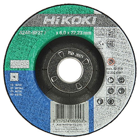 Disc polizare metal 115 x 6 x 22,2 mm, Hikoki, calitate standard 