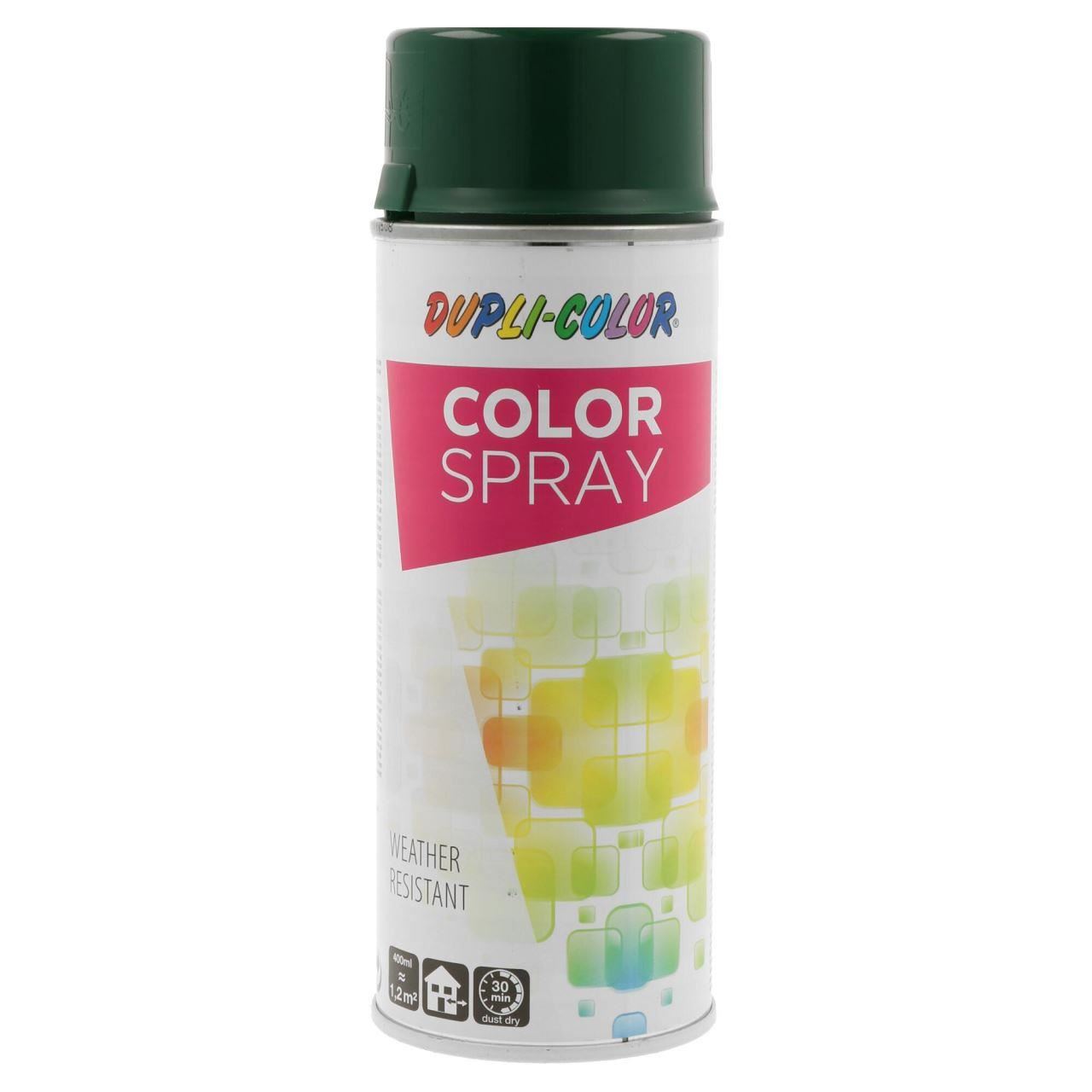 Vopsea spray universala Dupli-Color, verde inchis RAL 6005, mat, interior/exterior, 400 ml 400