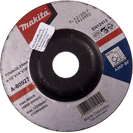 Disc slefuire otel Makita, 115 mm, granulatie A36P X