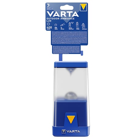 Lanterna LED camping Varta Outdoor Ambiance L20, 400 lm, tip felinar, 1.5W,  lumina alba si colorata, 3/6x AA, IPX4