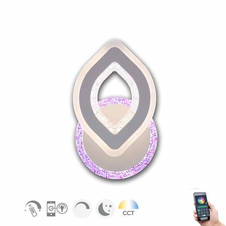 Aplica LED Doris,functie inteligenta WI-FI, 1 x 30 W, 26 x 16 x 9 cm