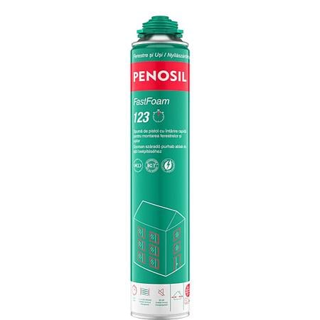 Spuma poliuretanica pentru montaj, aplicare cu pistol, Penosil Fastfoam 123, 870 ml