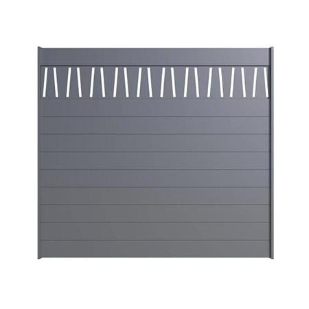 Panou gard metalic Poseidon, aluminiu, gri antracit RAL 7016, 2000 x 1800 mm