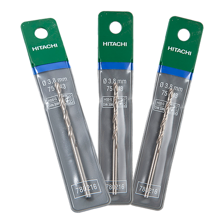 Burghiu Hikoki HSS-G, mandrina standard, pentru metal, 3,8 mm