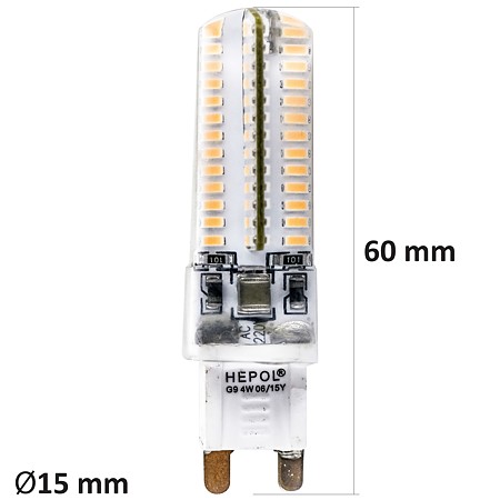 Bec Led Silicon Hepol G9 4W Bec Led Silicon Hepol G9 4W