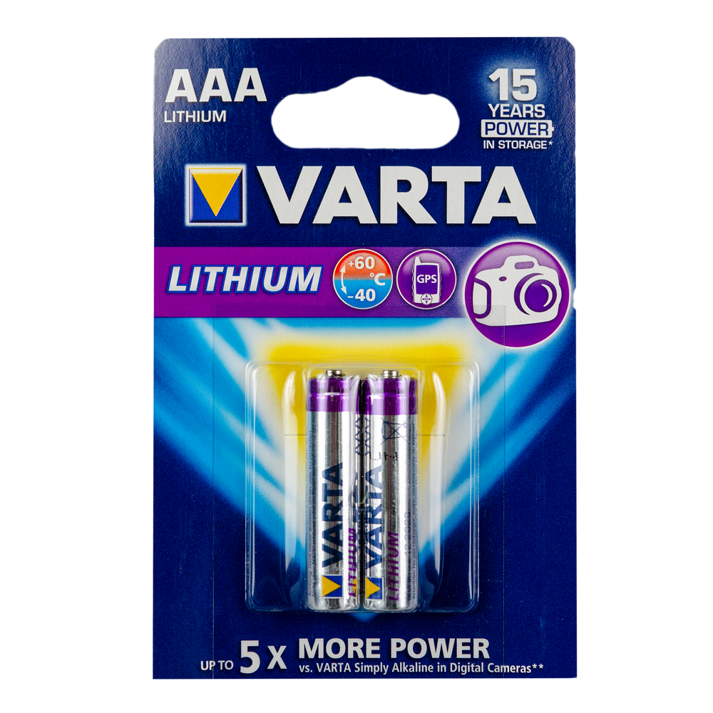 Baterii Varta Hi-Tech, lithium, AAA, 2 buc AAA