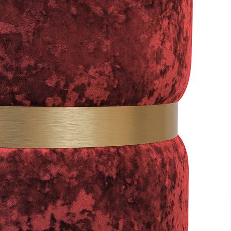 Taburet Ring, inel auriu, catifea bordo E42, rotund, 38 x 38 x 40 cm