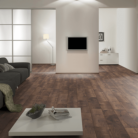 Parchet laminat 12 mm Kronotex Myvilla AT 4766 Yamaska, nuanta inchisa, stejar, clasa de trafic 33, fold-down, 1375 x 188 mm