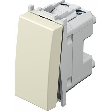 Intrerupator simplu, TEM,  SM10IW-B, IP 20, montaj incastrat, crem, 45 x 38 mm